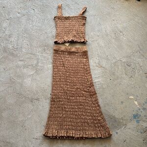 By Malene Birger Brown Cami and Skirt Set, size small